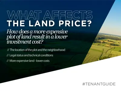 What impacts the price of land? How does a more expensive plot translate into lower development costs?
